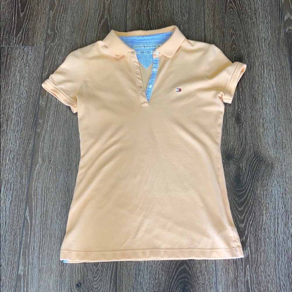 Tommy Hilfiger muted orange polo size S